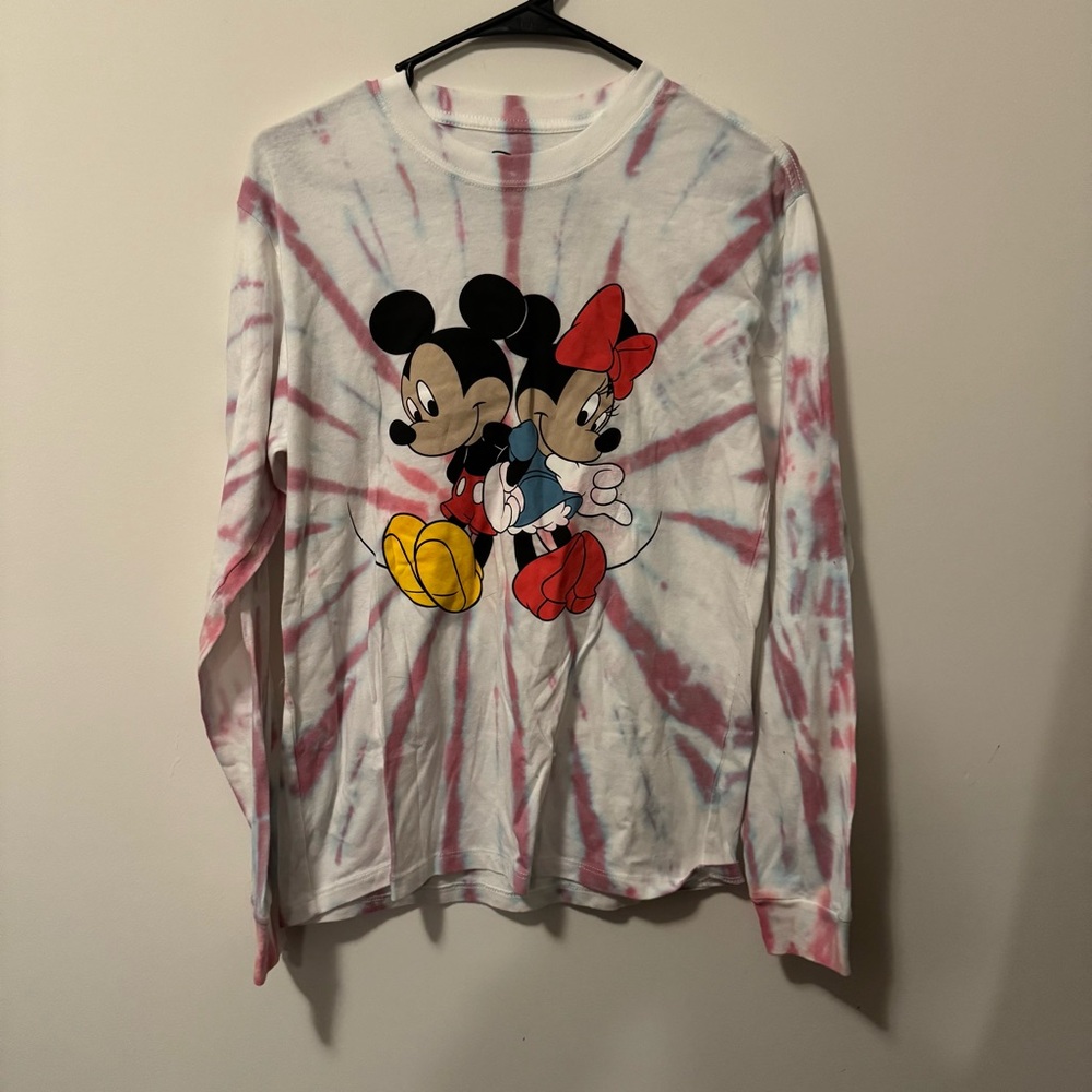 Disney Mickey & Minnie Tie-Dye long sleeve women’s small